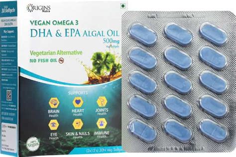 Buy Origins Nutra Vegan Omega 3 Dhaepa Algal Oil 30 Veg Softgels