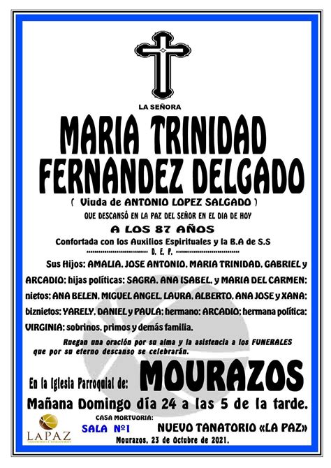 ESQUELAS VERÍN María Trinidad Fernández Delgado