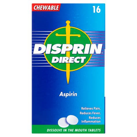 Disprin Direct Aspirin 16 Tablets Chemist 4 U