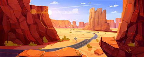 Grand Canyon Vector Landscape Arizona Desert Vector Art At