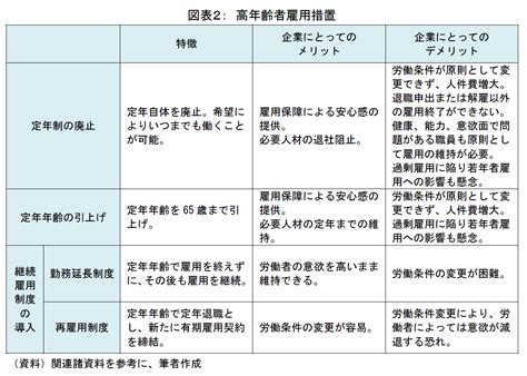 高年齢労働者のための雇用制度の整備 ニッセイ基礎研究所