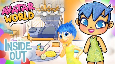 Cómo crear a Alegría de Inside Out 2 en AVATAR WORLD y su dormitorio de