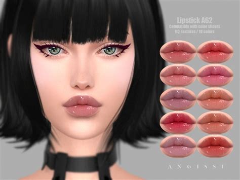 ANGISSI S Lipstick A62 Sims 4 Cc Makeup Sims Sims 4