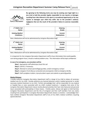 Fillable Online Livingstonmontana Livingston Recreation Department