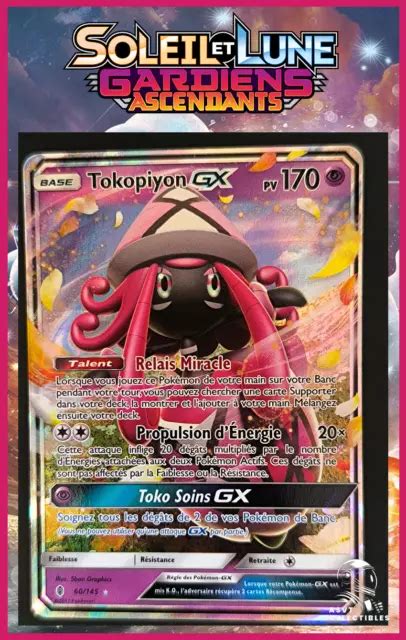 CARTE POKÉMON TOKOPIYON GX 60 145 SL2 Gardiens Ascendants Soleil Lune