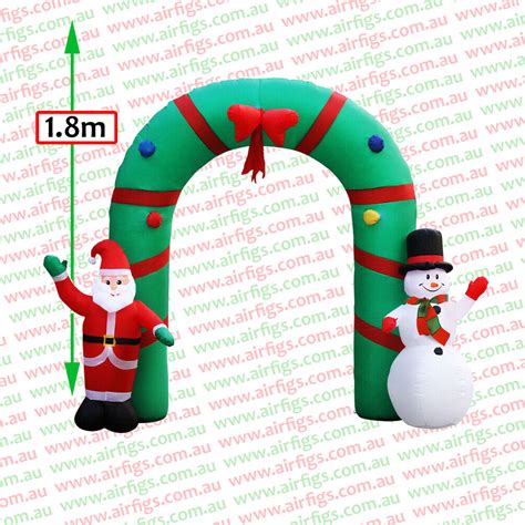 M Santa Snowman Wreath Archway Inflatable Airfigs Inflatables