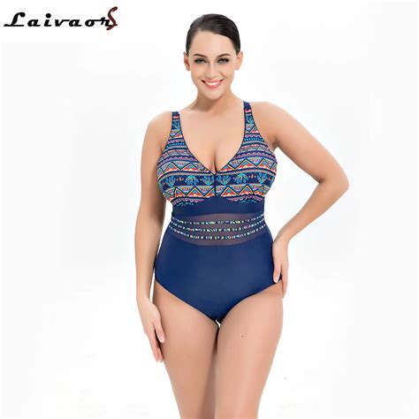 Laivaors 2018 One Piece Swimsuit Plus Size Swimwear Women Push Up