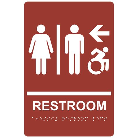 Portrait Restroom Braille Restroom Sign RRE 14820R WHTonCanyon