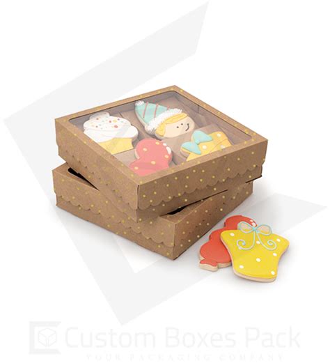 Kraft Cookie Boxes L Custom Kraft Cookie Boxes L Cbp