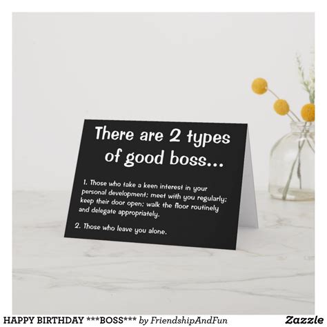 HAPPY BIRTHDAY ***BOSS*** CARD | Zazzle | Happy birthday boss, Happy ...