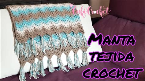 CÓMO TEJER MANTA A CROCHET Fácil Paso a paso YouTube