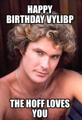 Meme Creator Funny Happy Birthday Vylibp The Hoff Loves You Meme