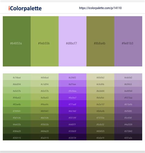 1 Latest Color Schemes with Olive Green And Lavender Purple Color tone ...