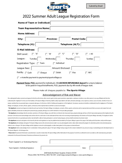 Fillable Online Local League Team Registration Form Template Fax Email Print Pdffiller