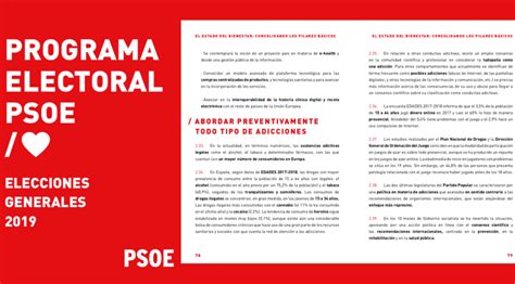 Estos Son Los Puntos Que Recoge El Programa Electoral Del PSOE Sobre El