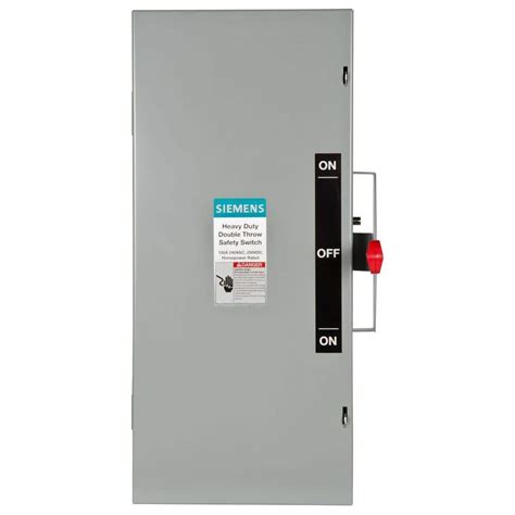 Siemens Double Throw 100 Amp 240 Volt 3 Pole Indoor Non Fusible Safety Switch Dtnf323 The Home