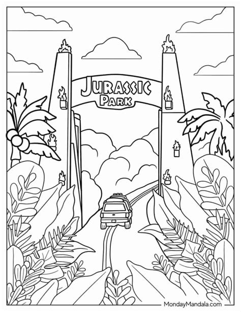 22 Jurassic Park Coloring Pages Free Pdf Printables