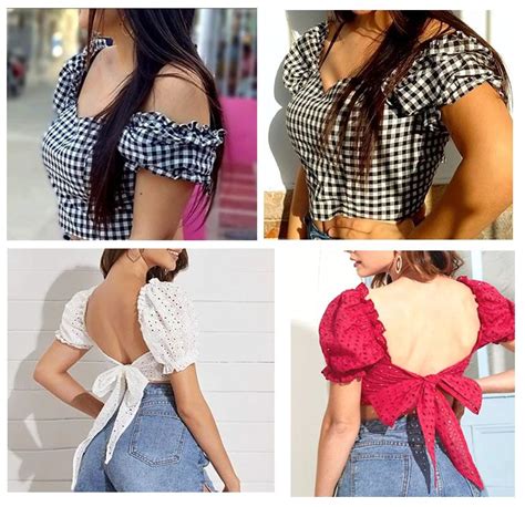 Blusa atada Atrás Escote Corazón Patrones gratis