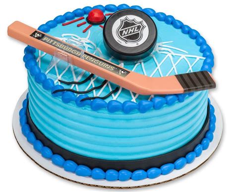 Nhl Pittsburgh Penguins Slap Shot Cake Topper Ice Hockey Cake