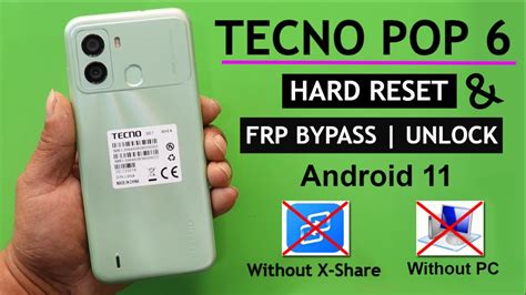 Tecno POP 6 Frp Bypass Android 11 Without Pc Tecno Be7 Hard Reset