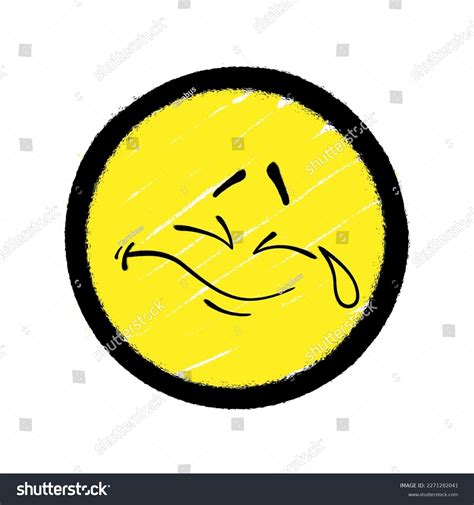 Graffiti Emoticon Smiling Face Painted Spray Stock Vector Royalty Free