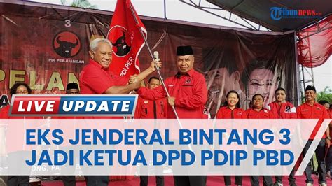 Pensiunan Jenderal TNI Bintang 3 Resmi Dilantik Jadi Ketua DPD PDIP