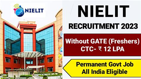 Nielit Recruitment Ctc Lakhs Nielit Vacancy Nielit