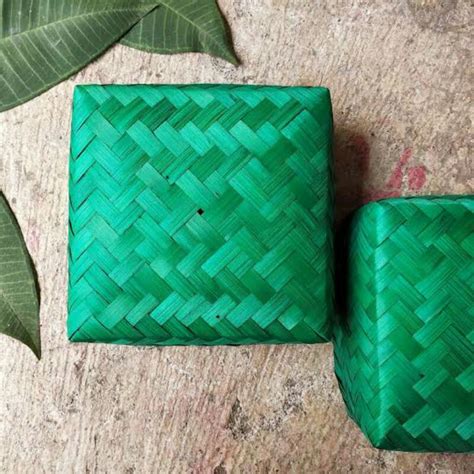 Jual Besek Bambu Warna Hijau UK 20x20 Cm Shopee Indonesia