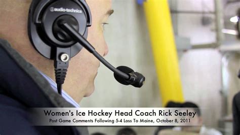 Women S Ice Hockey Vs Maine Post Game Interview With Head Coach Rick