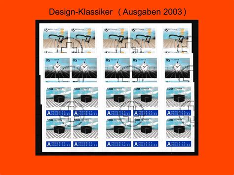 Design Klassiker Schweiz Markenhefte 2003 Ungefaltet Kaufen Auf