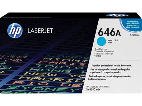 HP 646A Cyan LaserJet Toner Cartridge CF031A Newegg