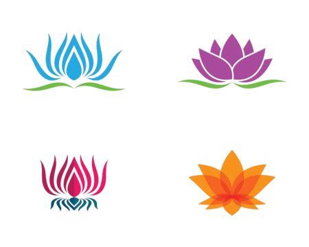 Lotus Symbol Vector Icon Illustration Plant Natural Wellness Vector