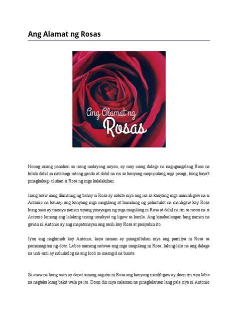 Ang Alamat ng Rosas | PDF