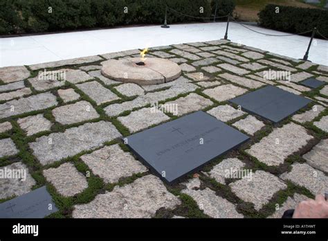 Arlington National Cemetery Grave Of John F Kennedy With Eternal