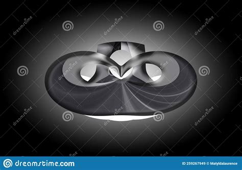 Black And White Graphic Design Object With Curves And Circles Stock Illustration Illustration