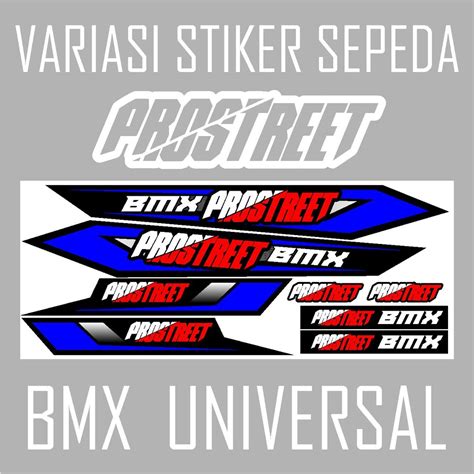 Jual STIKER SEPEDA BMX PROSTREET EMBLEM SEPEDA BMX STRIPING DECAL