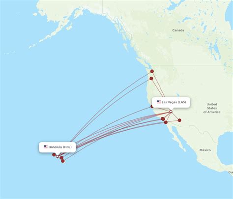 All Flight Routes From Las Vegas To Honolulu Las To Hnl Flight Routes