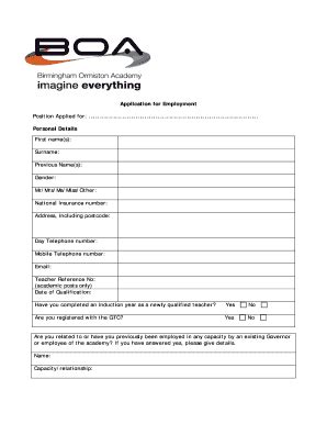 Fillable Online Tes Co Application Form The TES Fax Email Print