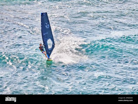 Honolulu Oahu Hawaii USA February 6 2023 A Windsurfer In The