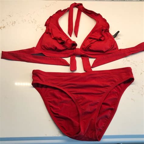 Kenneth Cole Reaction Swim Kenneth Cole Reaction Two Piece Red Bikini Poshmark