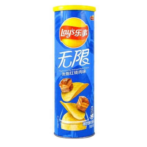 Lays Stax Finger Licking Braised Pork Flavor — Order Exotic Snacks