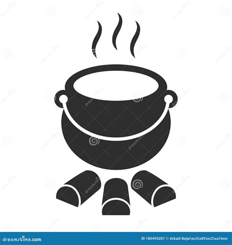 Pot Vector Icon Stock Vector Illustration Of Isolated 180493207