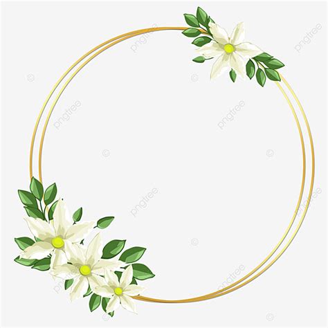 Beautiful Flower Border PNG Transparent, Beautiful White Flowers Border ...