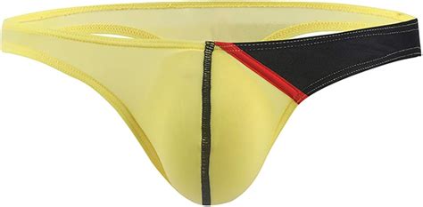 IBAKOM Herren Low Rise Bikini Slips Unterwäsche Sexy G String Tanga