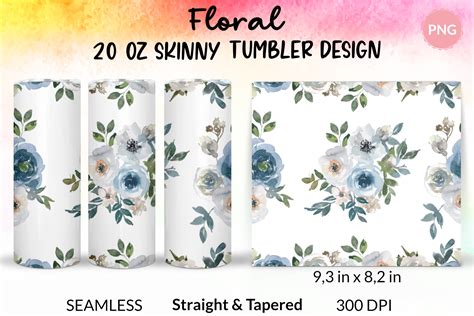 Floral Tumbler Sublimation Design Png Graphic By Katine Design