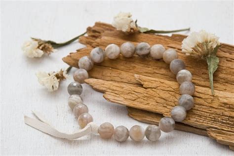 Natural Moonstone Bracelet Genuine Moonstone Jewelry Meditation