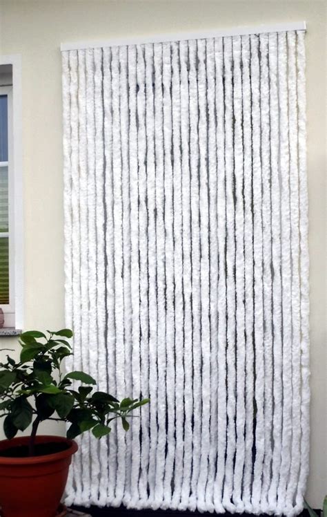 Leguana No 63XL Rideau De Porte Chenille Uniweiss Dimensions 100 X 200