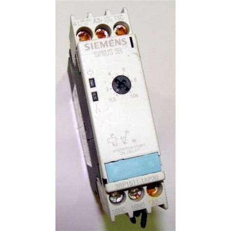 SIEMENS 3RP1511 1AP30 ON DELAY RELAY 0 5 10Sec 24V 240V