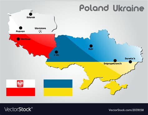 Poland And Ukraine Royalty Free Vector Image Vectorstock