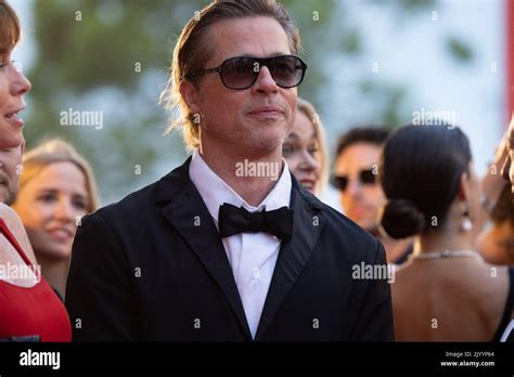 Lido Di Venezia Italy 08 09 2022 Brad Pitt Attends The Blonde Red